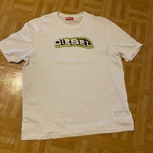 Diesel White Graphic Men's Tee